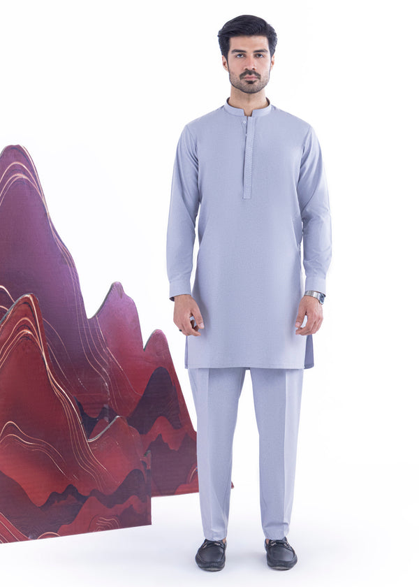 Grey-Blended-Kurta Trouser - (MP2PBBW25BM1J14)