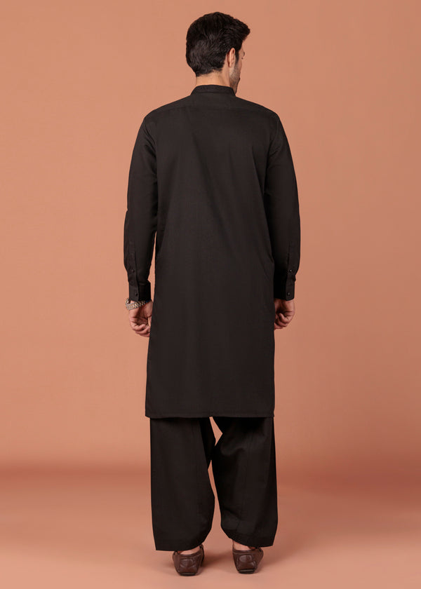Black-Blended-Shalwar Suit - (MP2PBBW25BM1J8)