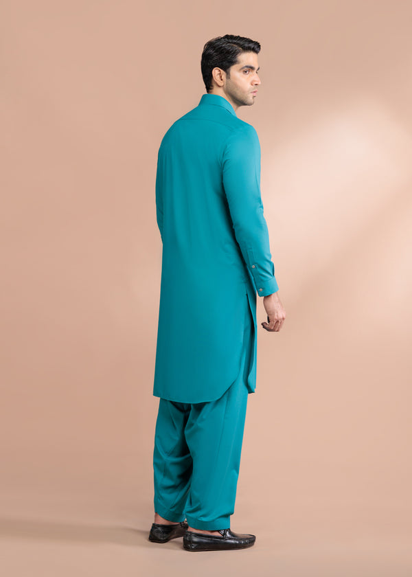 T-Green-Blended-Shalwar Suit - (MP2PSBW25ADJ6)