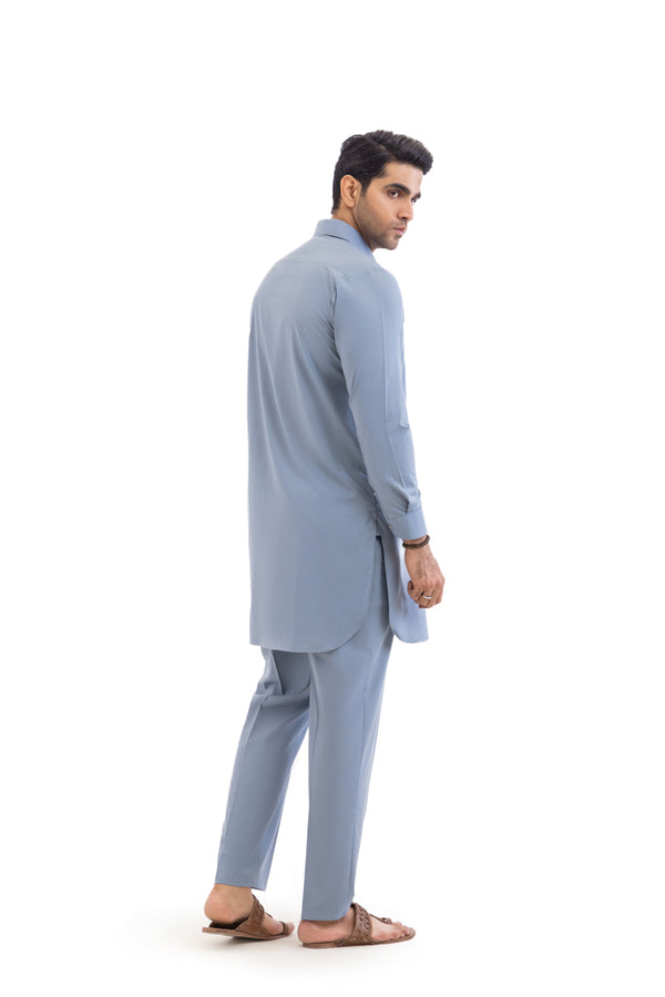 Blue-Blended-Kurta Trouser - (MP2PSBW25ADN22)