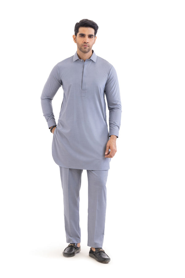 Grey-Blended-Kurta Trouser - (MP2PSBW25ADN25)