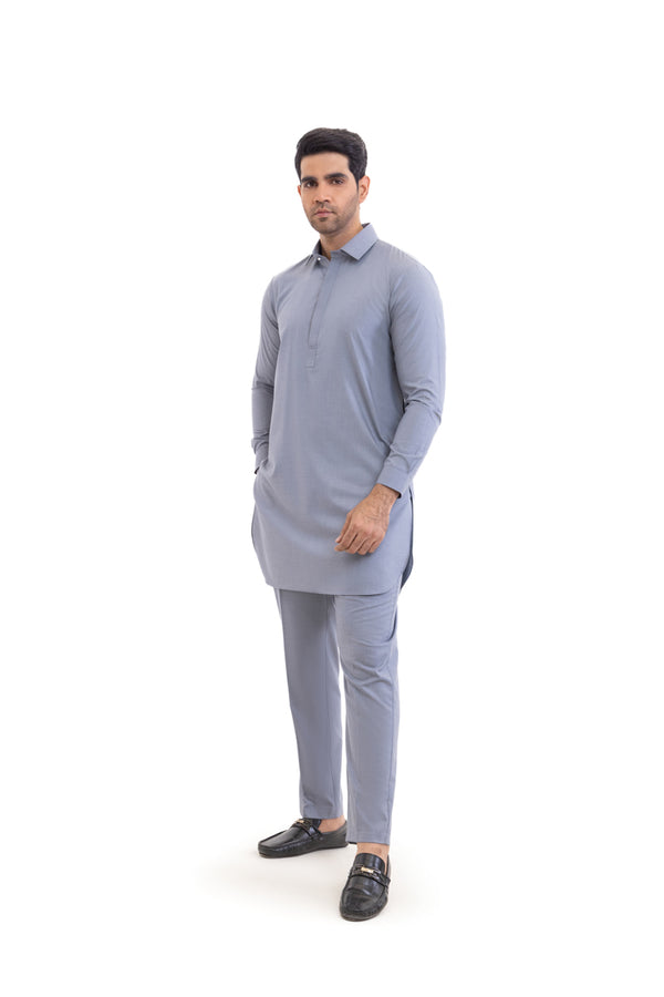 Grey-Blended-Kurta Trouser - (MP2PSBW25ADN25)