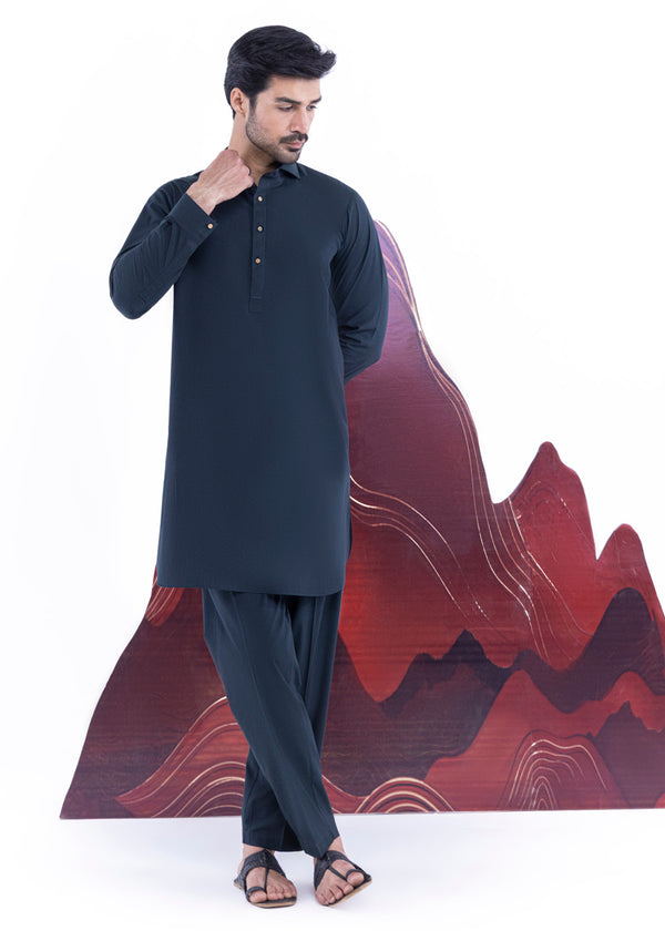D-Green-Cotton-Kurta Trouser - (MP2PSBW25ADN26)