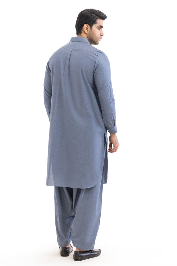 Blue-Cotton-Shalwar Suit - (MP2PSBW25BM10N8)