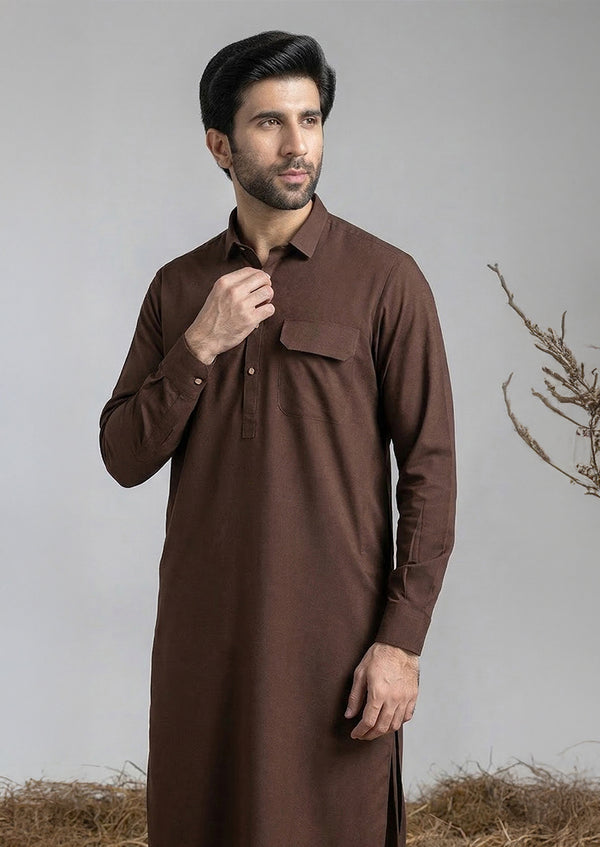 Brown-Blended-Shalwar Suit - (MP2PSBW25BM9O5)