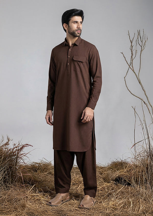 Brown-Blended-Shalwar Suit - (MP2PSBW25BM9O5)