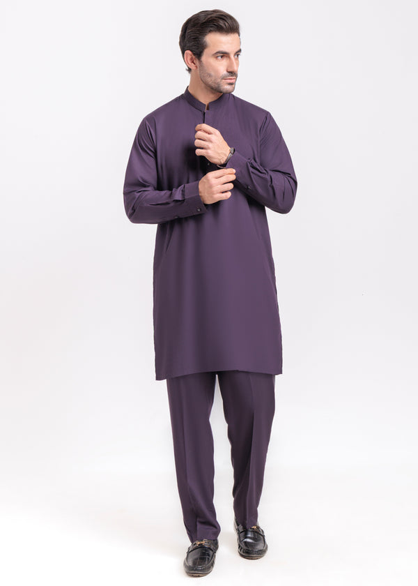 C-Grape-Blended-Kurta Trouser - (MPS25KPS2047)