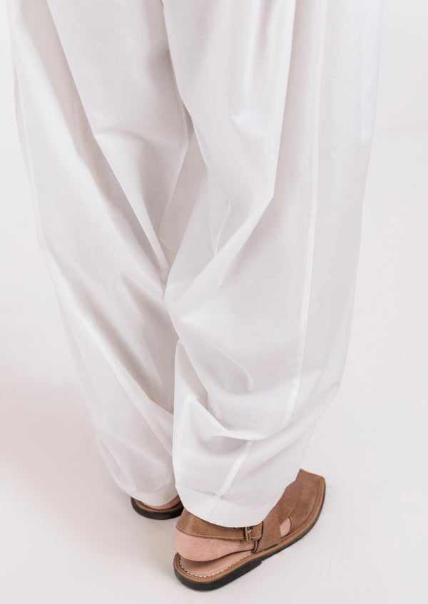 White Cotton Shalwar (MPS25SH1W004)