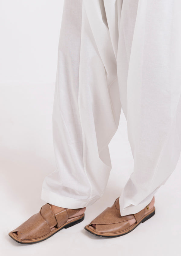 White Cotton Shalwar (MPS25SH1W004)