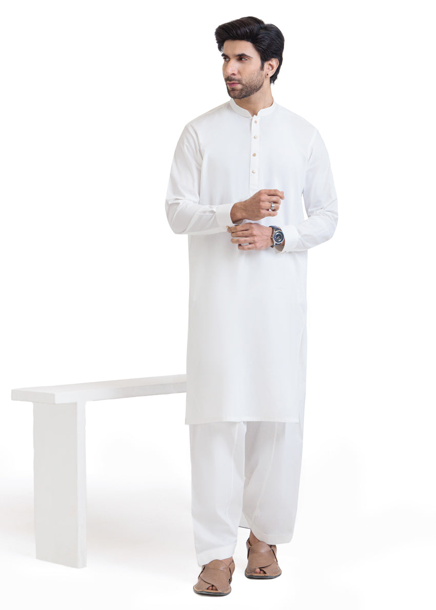 Bonanza Satrangi White-Latha-Shalwar Suit - (MPS25SSS2062), view 1