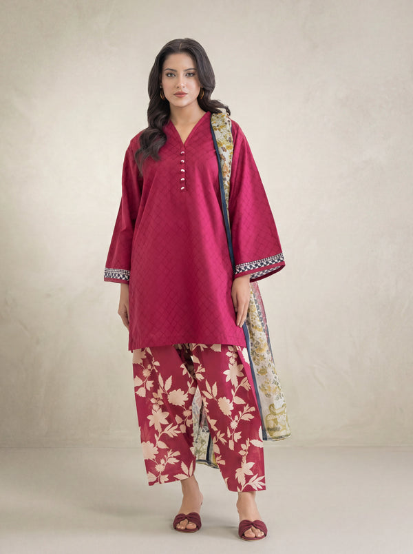 Maroon-Dobby-3 Piece (WP3PSBW25HR9O15)