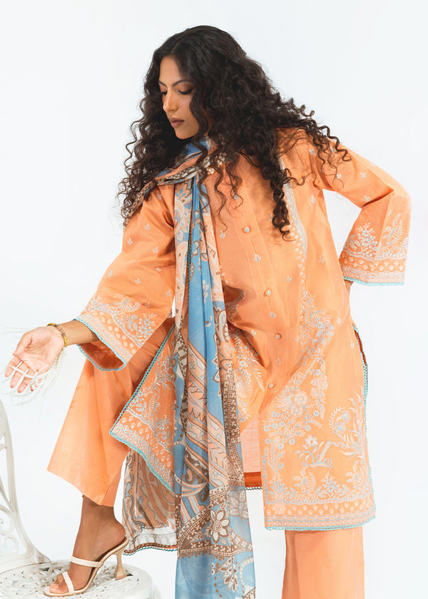 Peach-Cotton-Silk-3 Piece (WP3PSSW25S10N1)