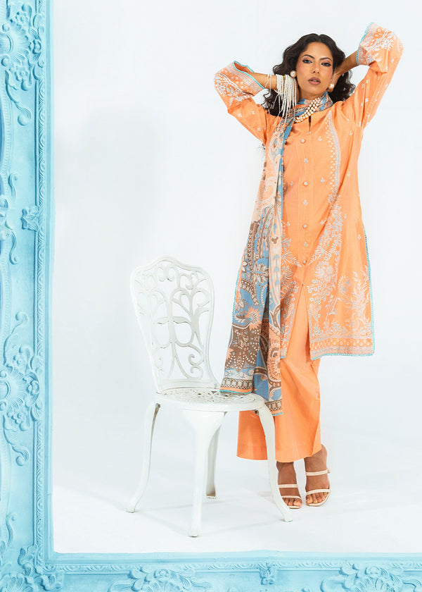 Peach-Cotton-Silk-3 Piece (WP3PSSW25S10N1)