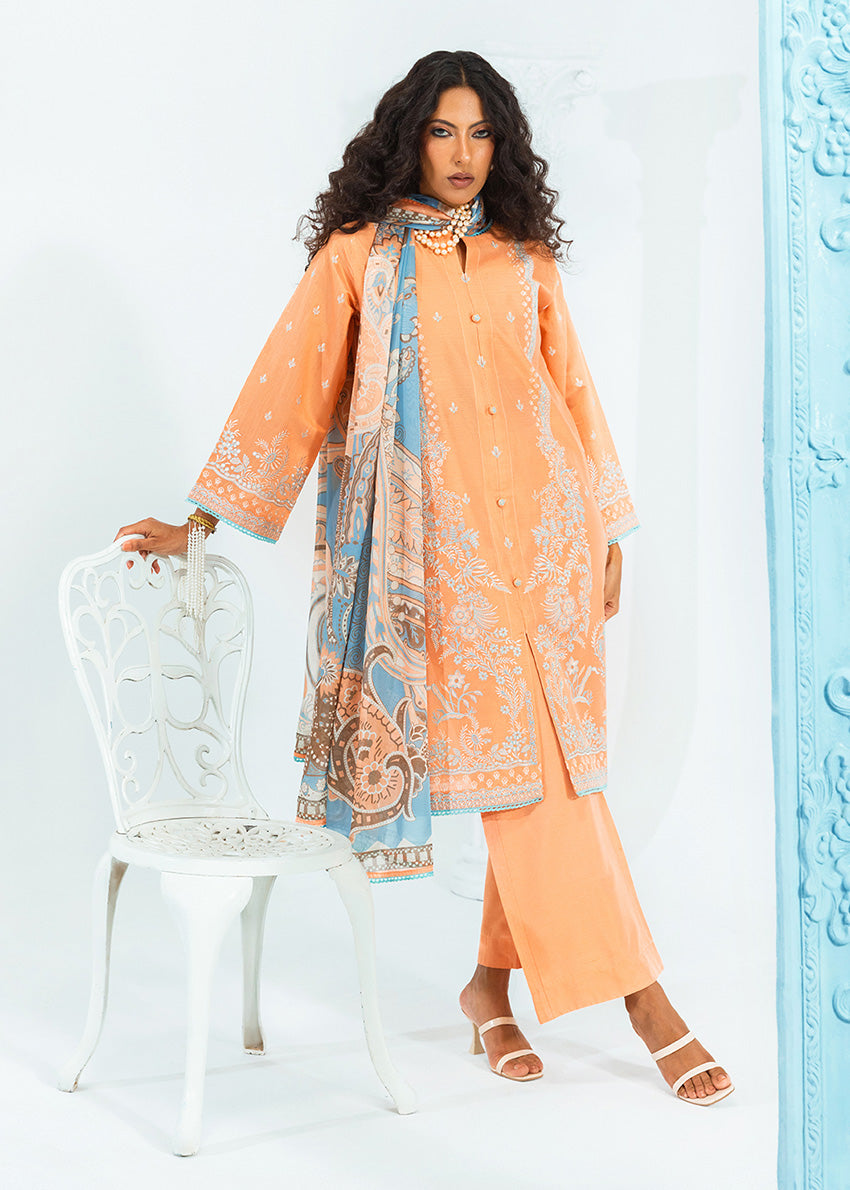 Bonanza Satrangi Peach-Cotton-Silk-3 Piece (WP3PSSW25S10N1), view 1