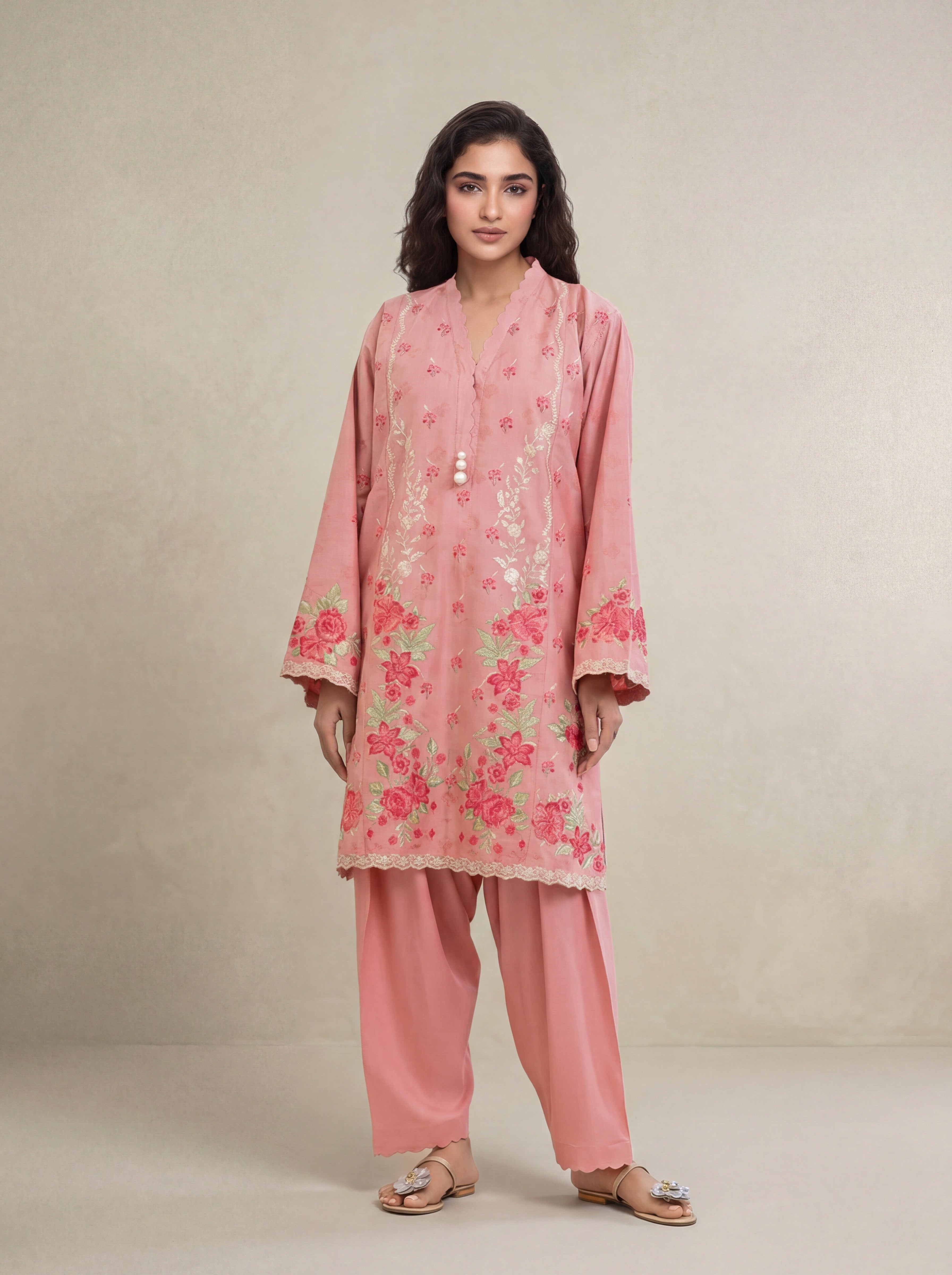 Bonanza Satrangi Peach-Jacquard-2 Piece (WPSTSSW25S9O15), view 1