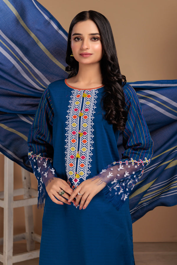 BLUE-DOBBY-3 PIECE (S2Z223P02)