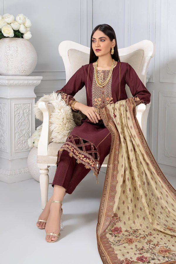 BROWN-DYED-3 PIECE (SRNS223P03)