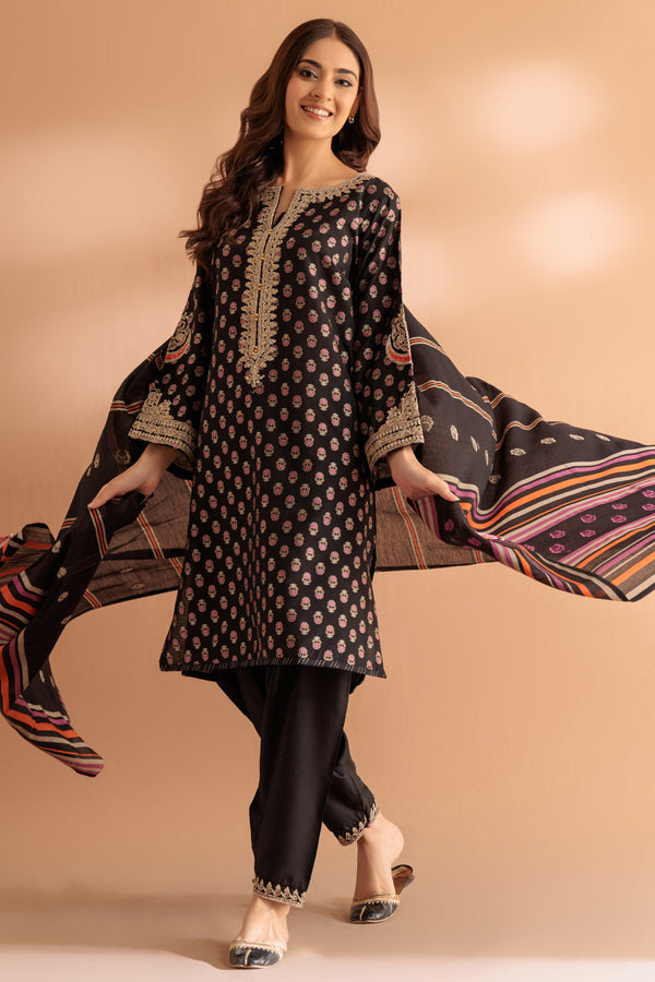 BLACK-JACQUARD-3 PIECE (SS6243P07)