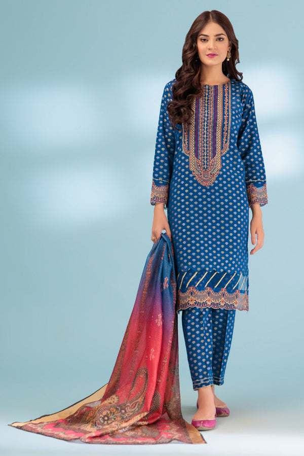 BLUE-JACQUARD-3 PIECE (SSS233P112)