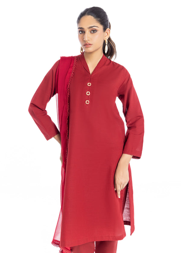 Maroon-Khaddar-3 Piece (SWT213P97P)
