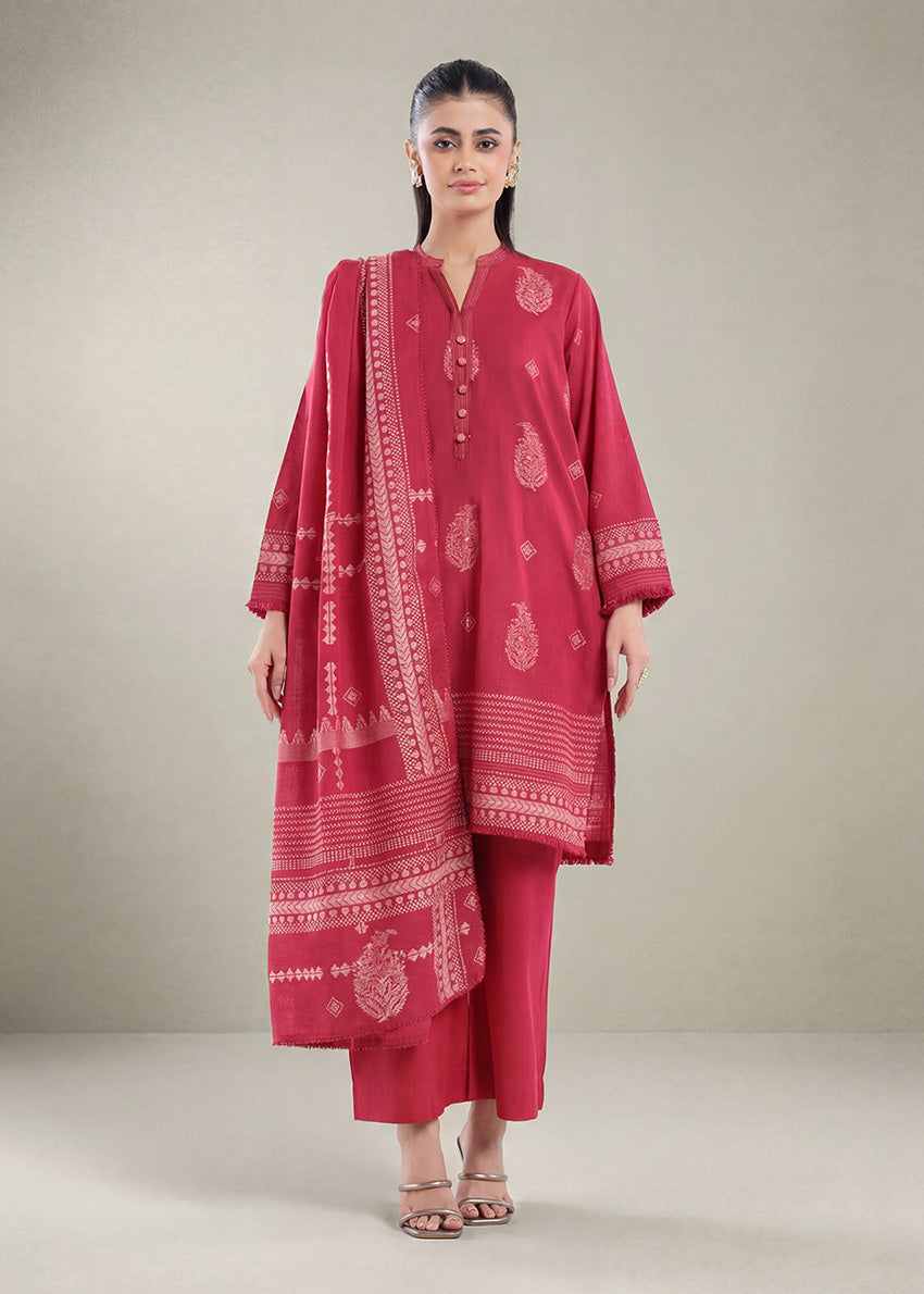 Bonanza Satrangi T-Red-Jacquard-3 Piece (WP3PSBW25B9O51), view 1