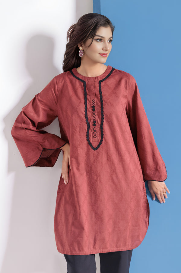 Brown-Jacquard-1 Piece (WPS25SL1028)