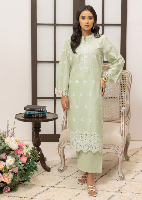 L-Green-Cambric-1 Piece (W251DE2036)