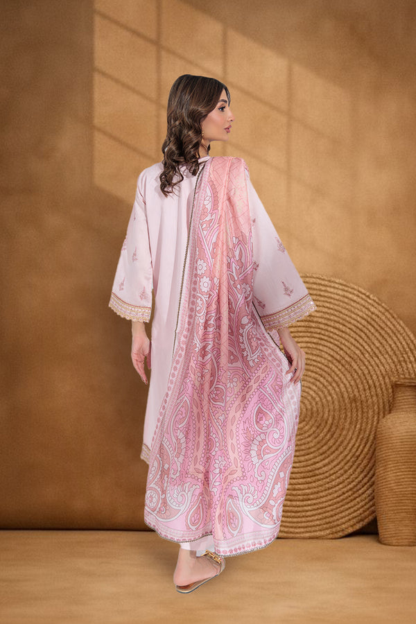 Pink-Cotton Net-3 Piece (W25FE3001)