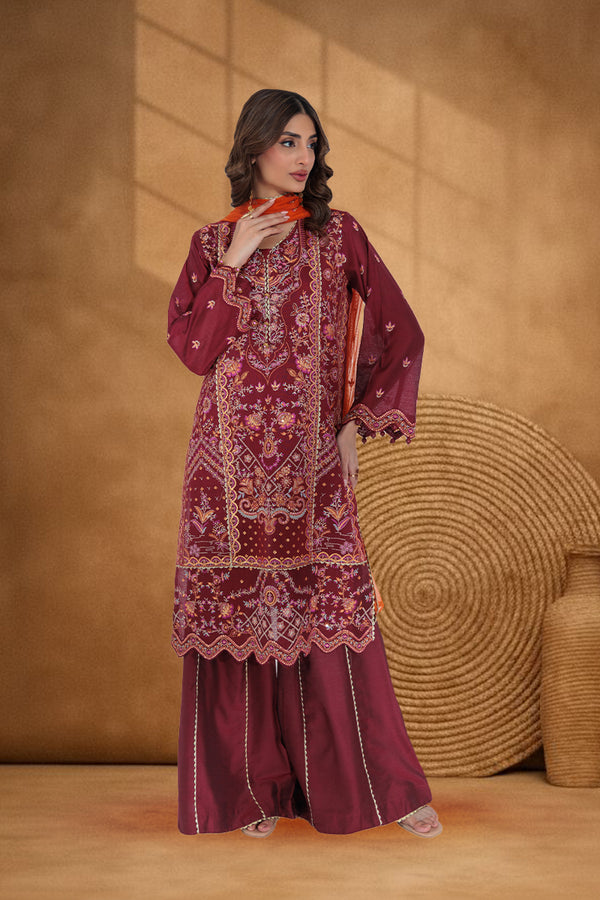 Red-Cotton Net-3 Piece (W25FE3005)