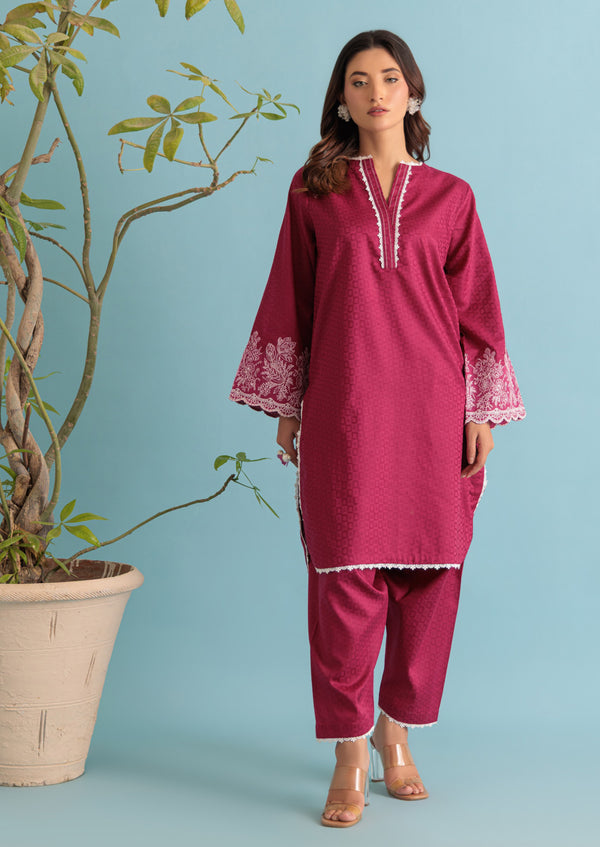 Pink-Jacquard-2 Piece (W25SE2065)