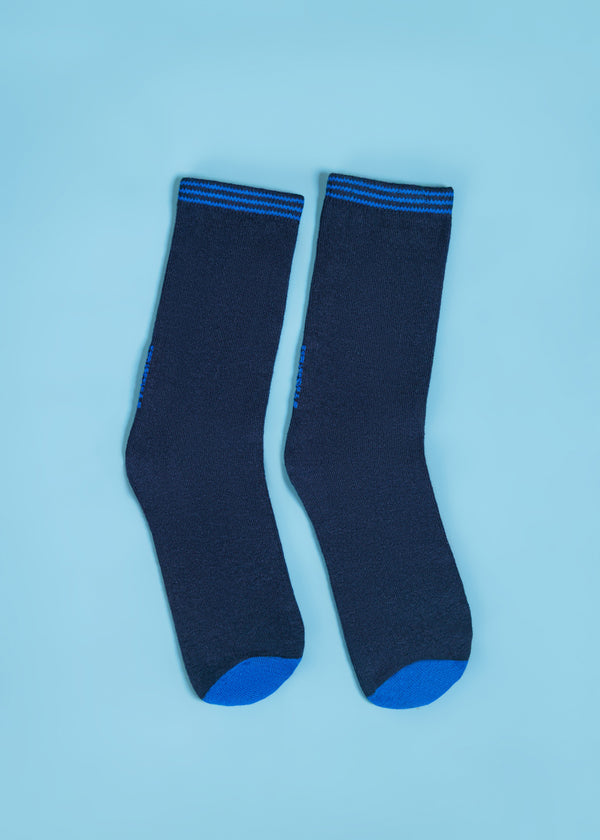 Navy Blue Mid Calf Socks (WDMN1)