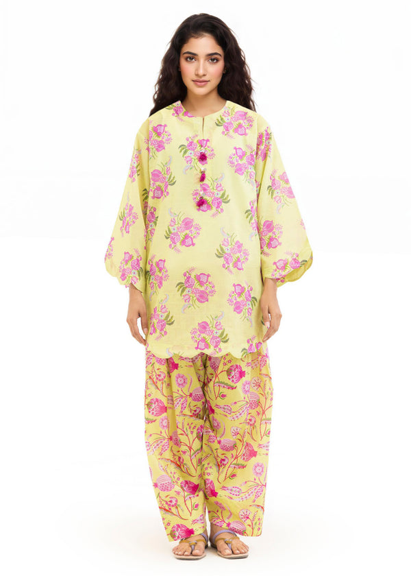 Green-Slub-Lawn-2 Piece (WP2PPBS26B1F3)