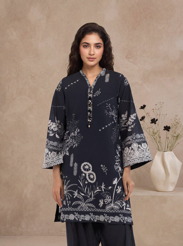 Black-Slub-Lawn-2 Piece (WP2PPBS26B1F5)
