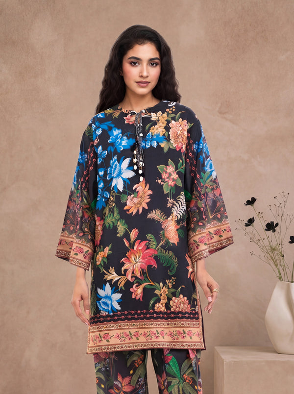 Black-Slub-Lawn-2 Piece (WP2PPBS26B1F6)