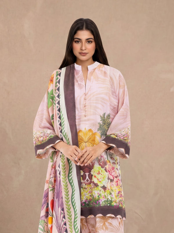 Pink-Slub-Lawn-3 Piece (WP3PPBS26B1F51)
