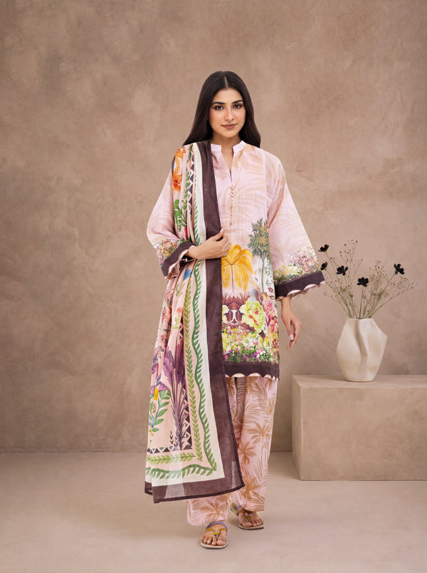 Pink-Slub-Lawn-3 Piece (WP3PPBS26B1F51)