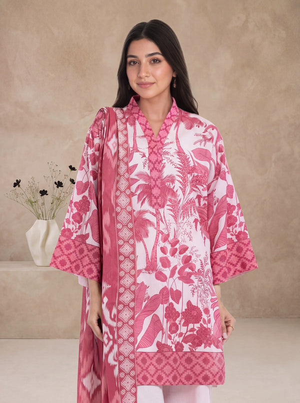 B-Pink-Dobby-Lawn-3 Piece (WP3PPBS26B1F53)