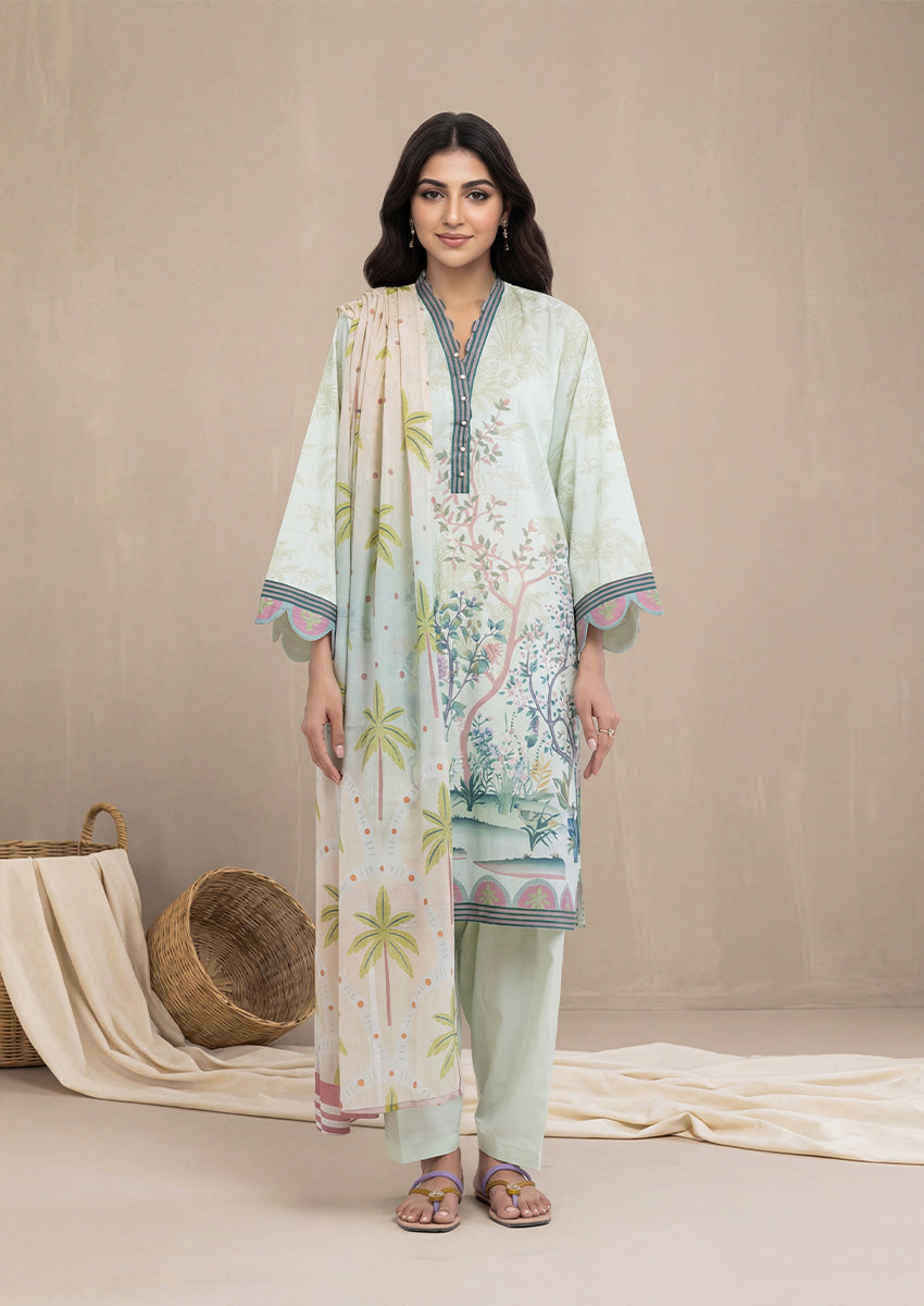 Bonanza Satrangi Multi-Dobby-Lawn-3 Piece (WP3PPBS26B1F56), view 1