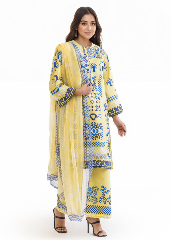 Butter-Lawn-3 Piece (WP3PPBS26B2M46)