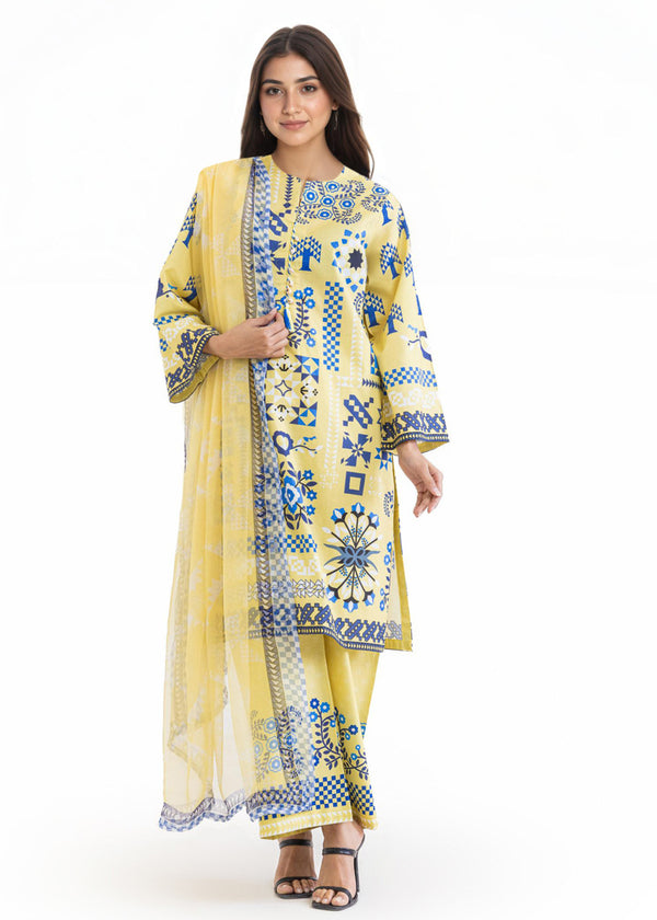 Butter-Lawn-3 Piece (WP3PPBS26B2M46)