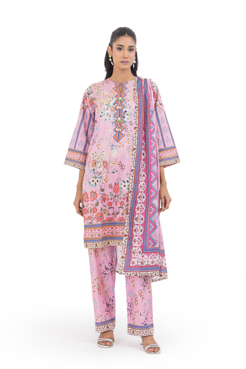 Bonanza Satrangi Pink-Lawn-3 Piece (WP3PPBS26B2M52), view 1