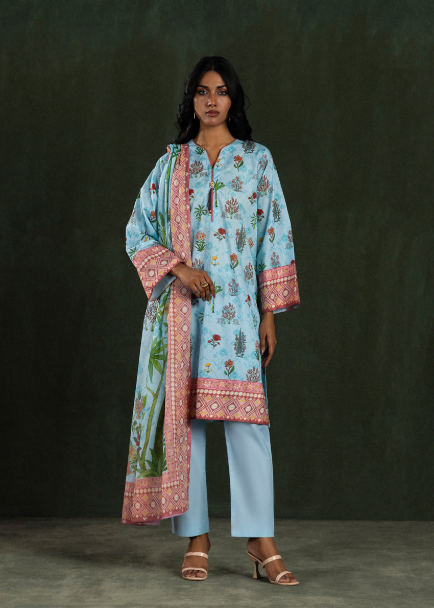 Bonanza Satrangi L-Blue-Lawn-3 Piece (WP3PPBS26B3A16), view 1