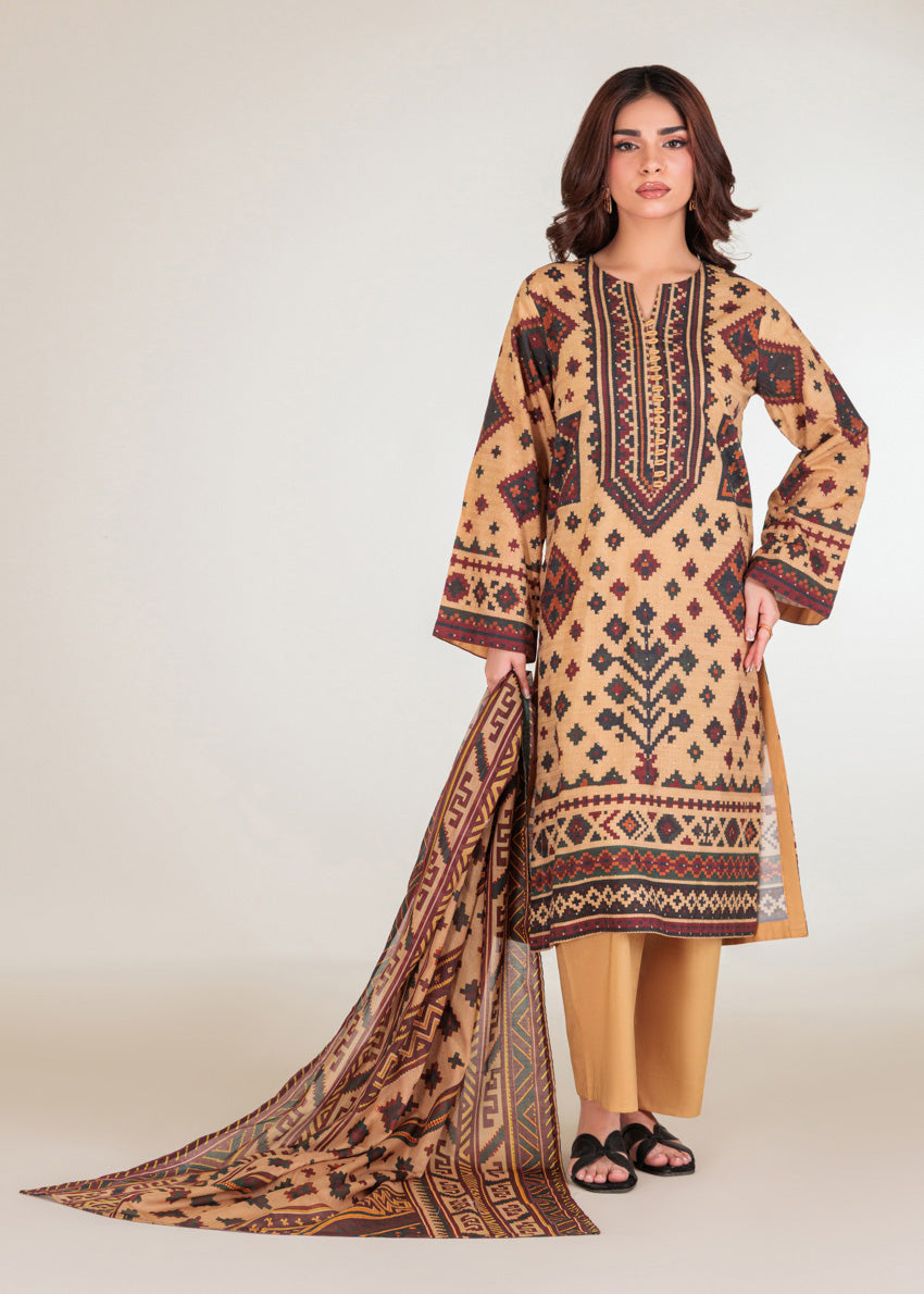 Bonanza Satrangi Brown-Self-Jacquard-3 Piece (WP3PPBW25B10N40), view 1
