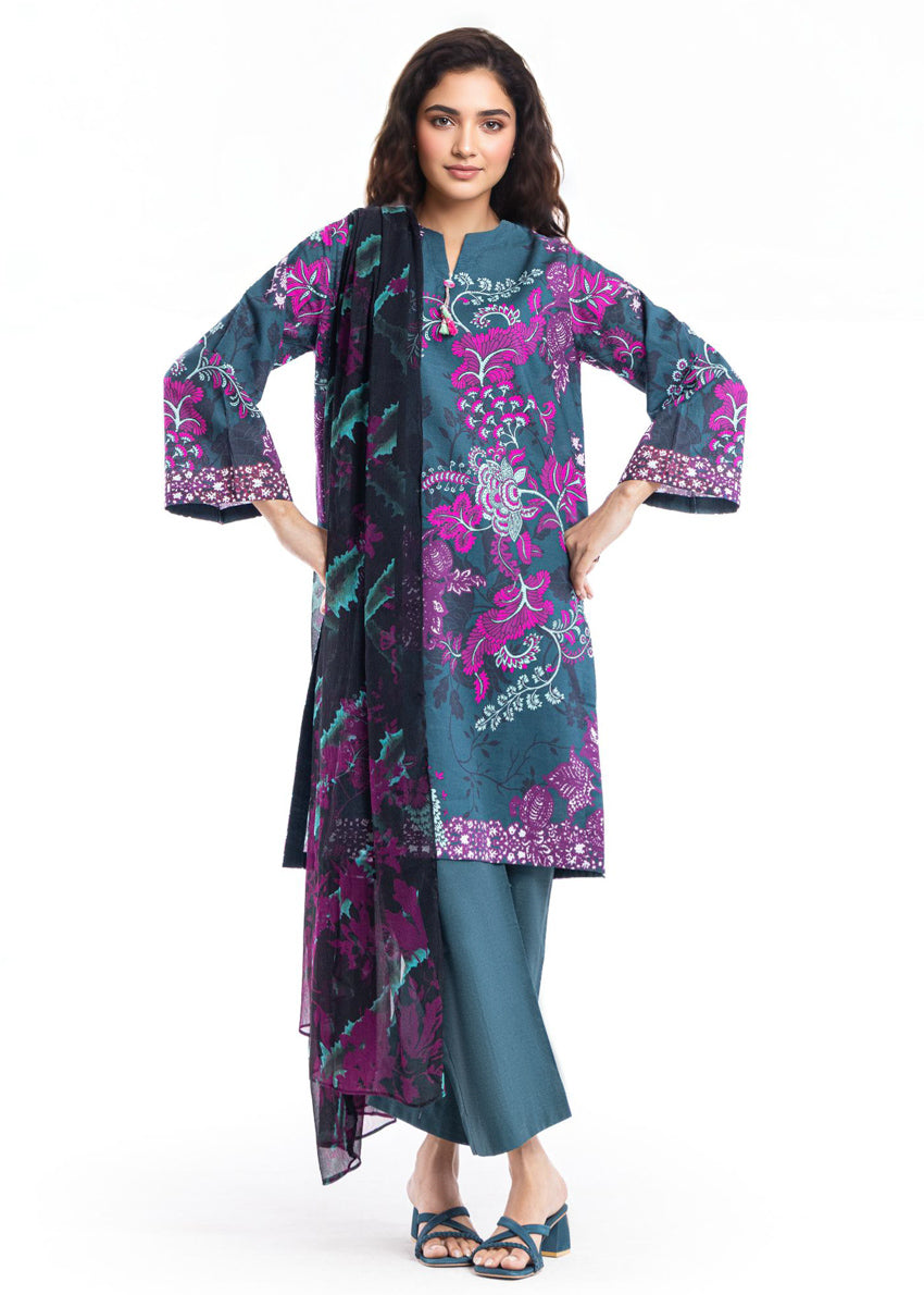 Bonanza Satrangi Teal-Slub-3 Piece (WP3PPBW25B11D3), view 1