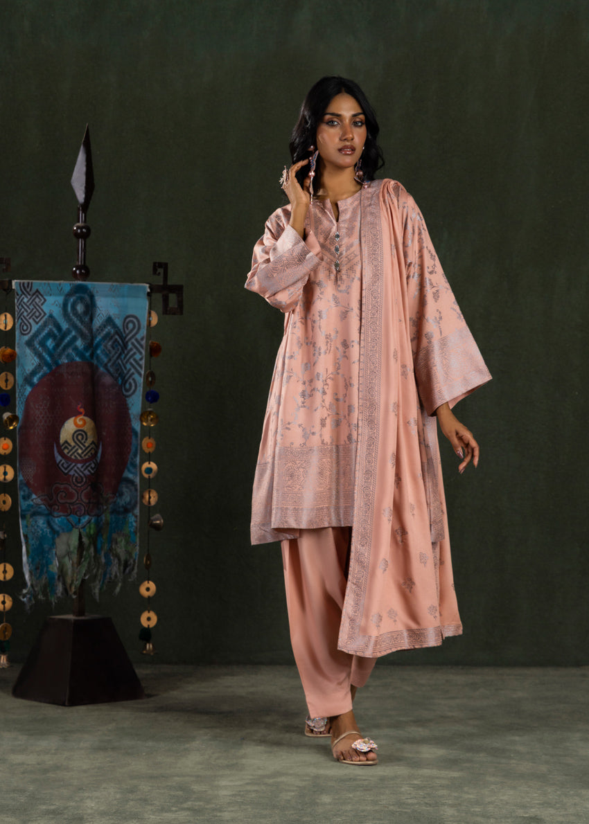 Bonanza Satrangi L-Pink-Jacquard-3 Piece (WP3PSBW25B10N55), view 1
