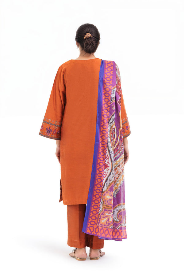 Rust-Cotton-Silk-3 Piece (WP3PSBW25B11D36)