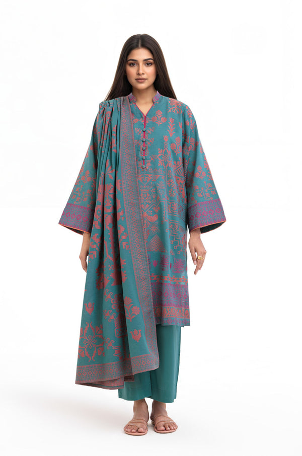 Teal-Jacquard-3 Piece (WP3PSBW25B1J23)