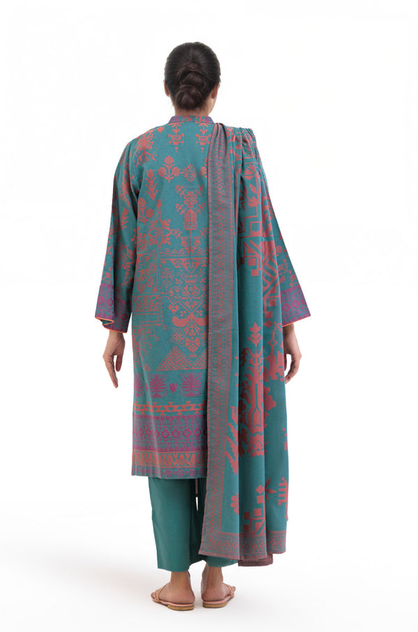 Teal-Jacquard-3 Piece (WP3PSBW25B1J23)