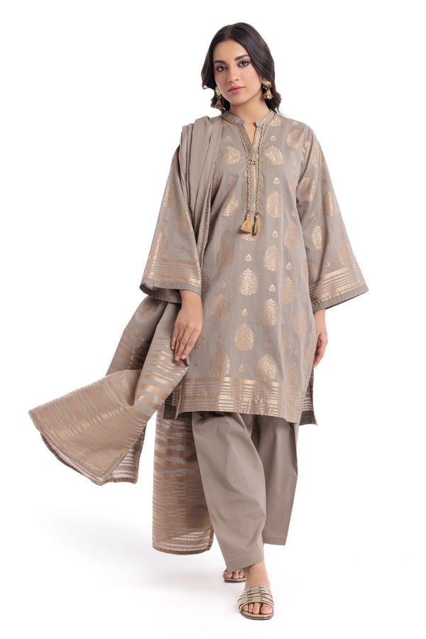 Grey-Jacquard-3 Piece (WP3PSBW25B9O50)