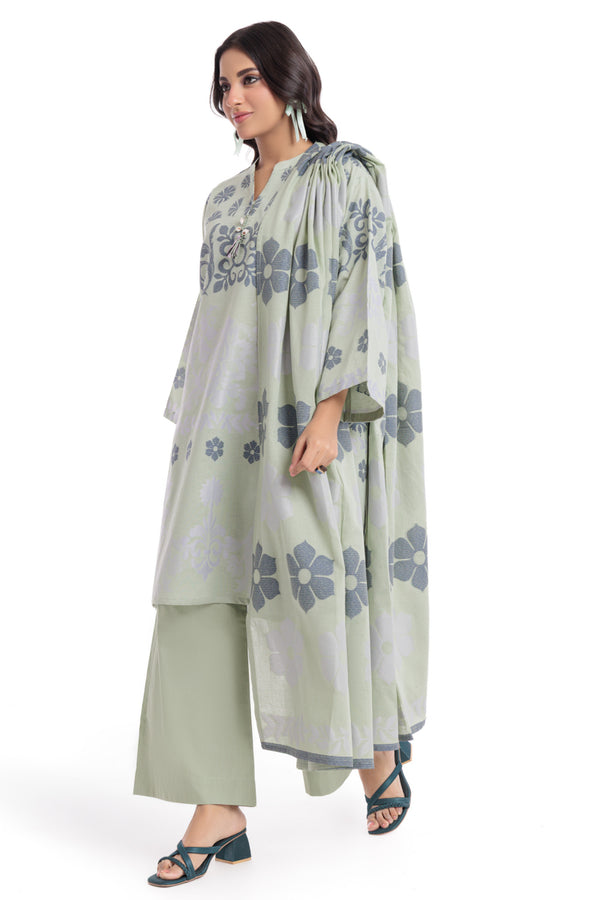 Mt-Green-Jacquard-3 Piece (WP3PSBW25B9O55)